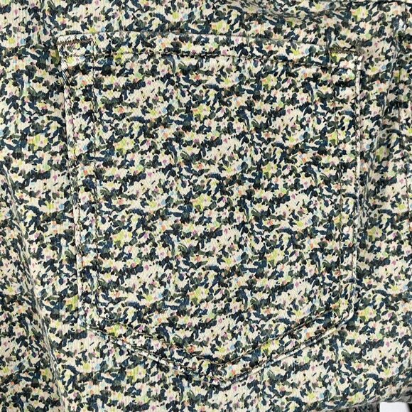 Cabi Jeans Size 4 Skinny Stretch Ditsy Olive Green Printed Denim Pants Casual - Picture 10 of 12